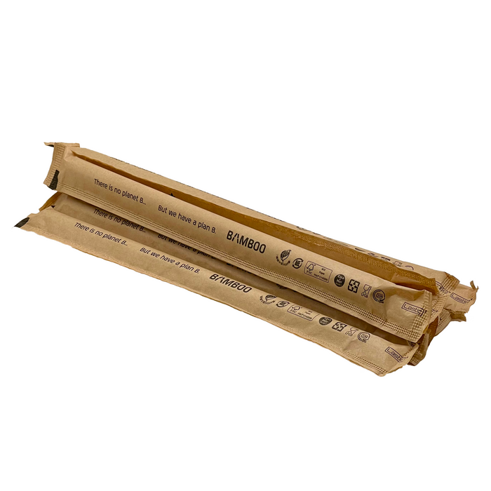 Jumbo Bamboo Straws Bulk Case of 3,200 – 9" Smoothie Straws Individually Wrapped for Cafés and Restaurants