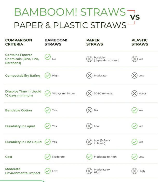 Jumbo Bamboo Straws Bulk Case of 3,200 – 9" Smoothie Straws Individually Wrapped for Cafés and Restaurants
