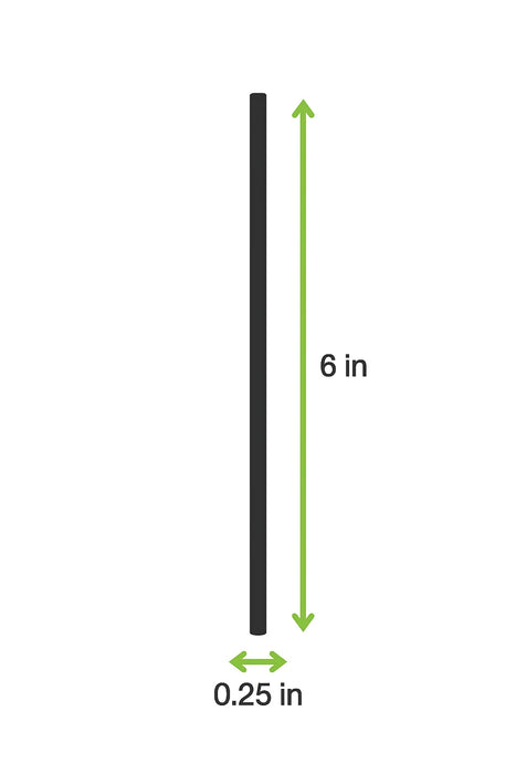 Bamboo Cocktail Straws Case of 10,800 Unwrapped – Black, 6" | Bulk Pack for Bars, Restaurants & Events